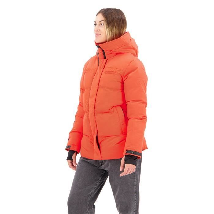 Superdry City Padded Hooded Wind Parka Veste, Rouge Coucher de Soleil, 34  Femme