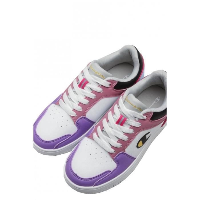 Basket Femme CHAMPION Rebound 2.0 Low Blanc Synthetique Lacets Multicolore Cdiscount Chaussures