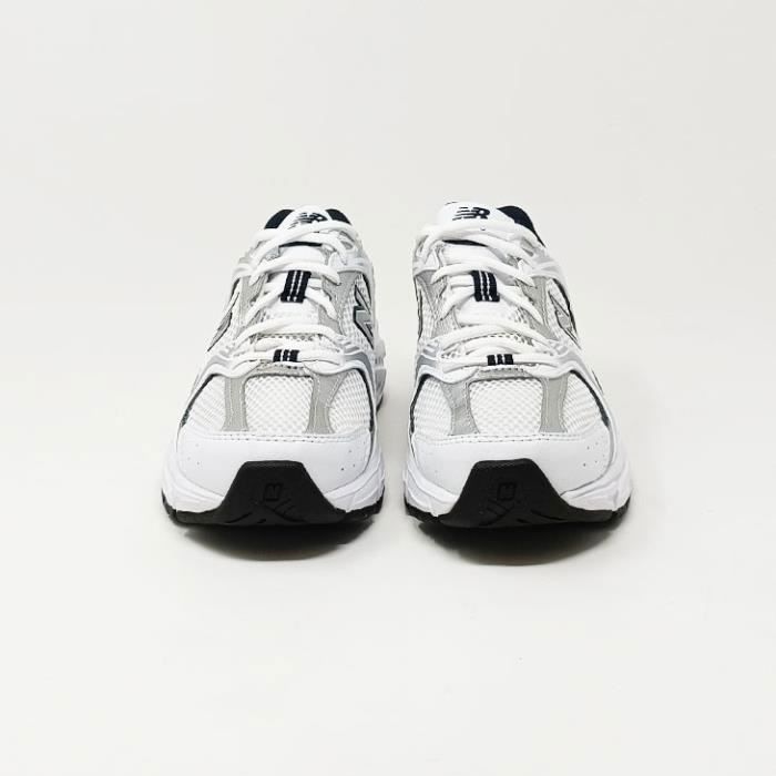 Basket New Balance 530 Blanc Gris CS Femme Cuir Lacets
