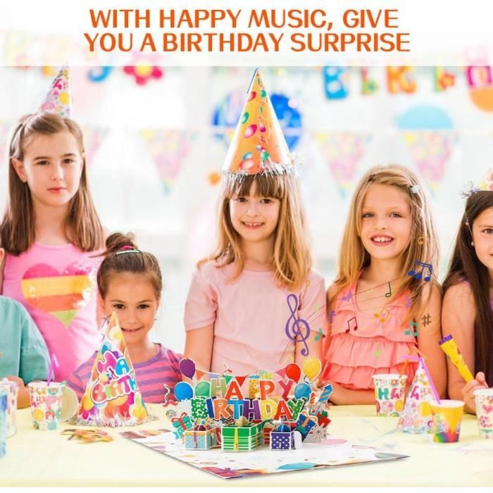 2 Pièces Carte Anniversaire 3D Carte d'Anniversaire Pop-Up Happy Birthday  Carte Avec Enveloppe Carte de Voeux Pour Famille (I) - Cdiscount Beaux-Arts  et Loisirs créatifs