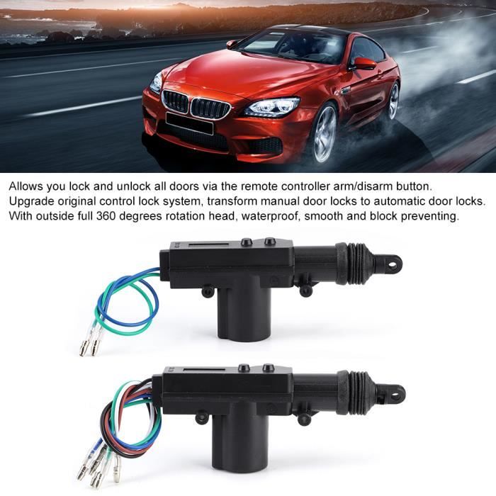 Kit Verrouillage Centralisé Sans Clé – 2 Télécommandes – Compatible 12V Voiture Universel