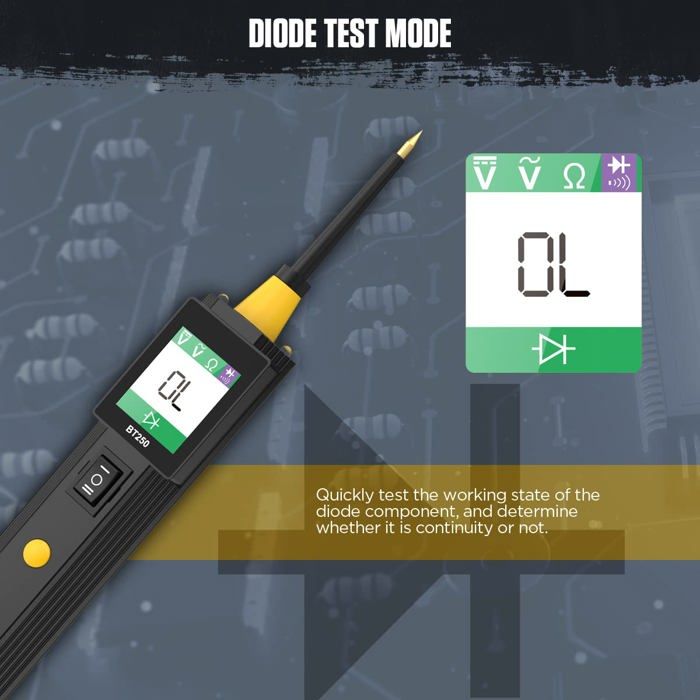 KZYEE Kit De Sonde De Circuit D'alimentation KM10, Testeur De Circuit Automobile 12 V24 V Multimetre Numerique Detecteur De Disjoncteur Courtouvert Tension Acdc Continuite Diode Test De