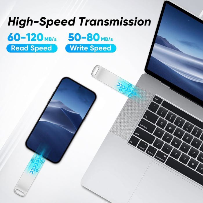 Pochette De Protection Pour Clé USB En Cuir PU - Étui Portable Avec Porte-clés, Idéal Pour Ranger Et Transporter Ses Clés USB