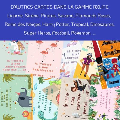 Lot De 12 Cartes D'Invitation Pour 3Ème Anniversaire D'Enfant Invitations Troisième Anniversaire