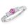 Bague or blanc 750 1000 saphir et diamant