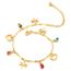 1 Bracelet De Cheville Chaîne réglable Acier inoxydable Papillon Perles