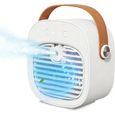 Climatiseur Portable 6000mAh Rechargeable, Mini Ventilateur Refroidisseur 3 Vitesses, Ventilateur Air Frais pour Bureau, Chambre