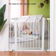 ARAMOX barrière de sécurité pour bébé Barrière de sécurité réglable pour bébé pour porte de 75 à 82 cm par promenade-0