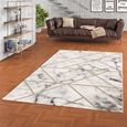 Carrara - Tapis design de luxe - Aspect marbre or gris tendance - 80x150 cm-0