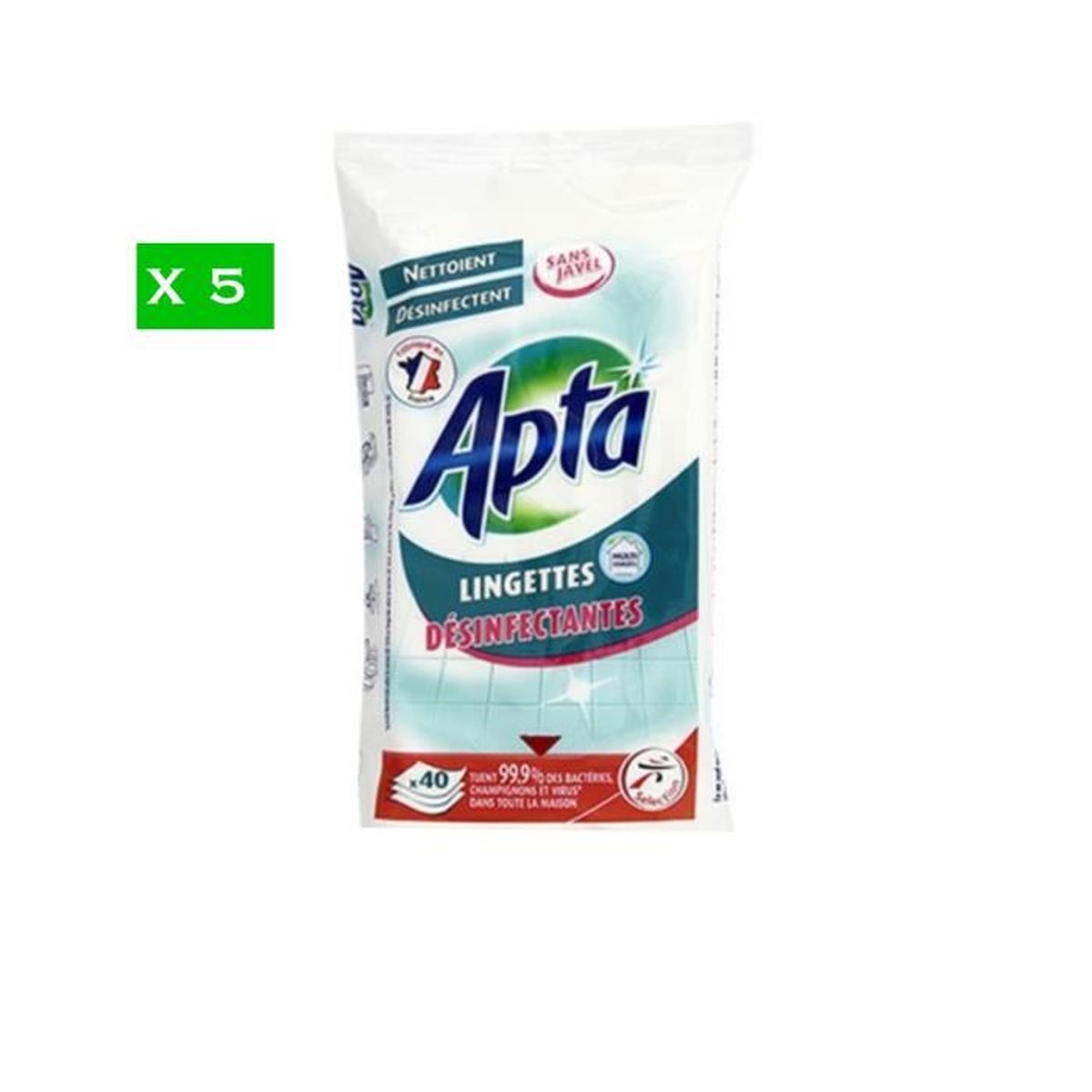 Apta lingette désinfectant x 40 lot de 5 Cdiscount Maison