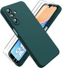 TPF PRODUCTS Coque pour Samsung Galaxy A26 5G + 2x Verres trempé - Etui Housse Silicone Vert Foncé Vitre Protection Ecran Verre Trempé