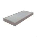 EBAC LITERIE Sommier tapissier 80x190 Omega simili taupe 18 lattes