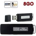 LAKAMODO Micro Espion Clé USB Dictaphone Enregistreur 8GO Recorder Vocal Numérique