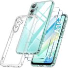 MASSILIA TECH Coque Silicone Transparente - SAMSUNG - Galaxy A16 4G/5G - 2 Vitres Verre Trempé - Antichocs - Mixte