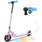 RCB R11S Trottinette Électrique Enfants, Écran LED, Néons Colorés, Vitesse et Hauteur Réglables, Cadeau Idéal Rose