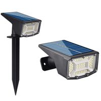 Projecteur solaire à double usage lampe de pelouse maison outil d'éclairage de jardin extérieur-50LED, 5.0V, 1.3W, 1200mAH, 2pcs
