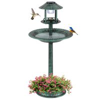 Mangeoire à Oiseaux Suspendue 2-en-1 - 270ml - Métal Et Résine - Pour Jardin Ou Balcon