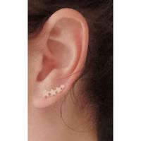 Boucles d'oreilles lobes"étoiles" plaqué or 18 carats,poinçon-mode-femme