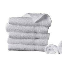 5 serviettes de bain 50x100 cm 500gr-m² pur coton égyptien BLANC HOTEL SPA ZZ41E7