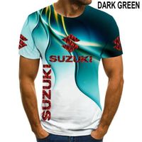 T-shirt de course,Hommes D'été Tenue De Ville De Course vélo Cross-country Top 3D IMPRESSION Suzuki Moto tee-shirt Homme à manches