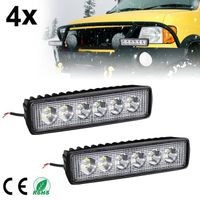 4pcs 18W LED feux diurnes blanc voiture bande LED lumière lampe Brouillard éclairage étanche Feux de circulation diurnes 12V/24V
