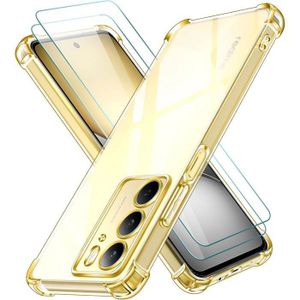 Coque TPU + Verre Trempé Anti Espion Pour Realme C11, C21, C21y, C25y, C33, C35, C75 - Transparent - Neuf En Emballage