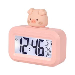 RÉVEIL SANS RADIO Petit cochon - Horloge de bureau en forme de dessi
