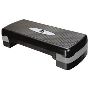 STEPPER - CLIMBER Step aerobic Megaform - Noir - 68x28 cm - Pour Fitness - Hauteur ajustable - Poids maximal 200kg
