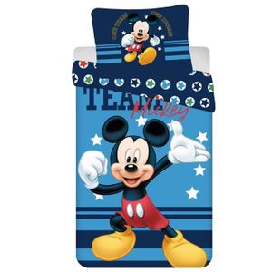 PACK LINGE DE LIT DISNEY Mickey Mouse Linge de lit en coton pour enfants 140 cm x 200 cm OEKO-TEX