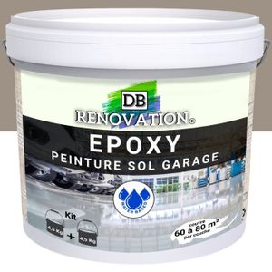 PEINTURE - VERNIS 9 kg Gris taupe - RESINE EPOXY Peinture sol Garage