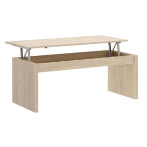TABLE BASSE Table basse modulable coloris naturel - Longueur 102 x Profondeur 50 x Hauteur 43 cm