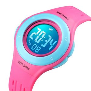 MONTRE SHARPHY Montres Enfants Fille de Marque Sport etanche numerique LED watch 2019 bracelet rose , Cadeau pour enfant