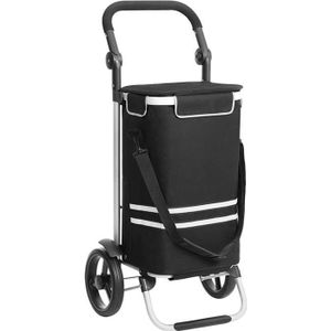 CHARIOT DE MARCHÉ SONGMICS Caddie de Courses Pliable avec Compartime