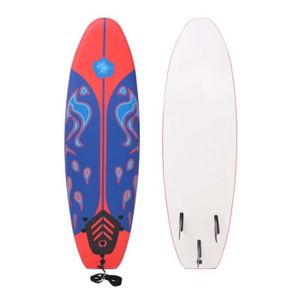 PLANCHE DE SURF Planche de surf VGEBY Bleu et Rouge 170 cm pour dé