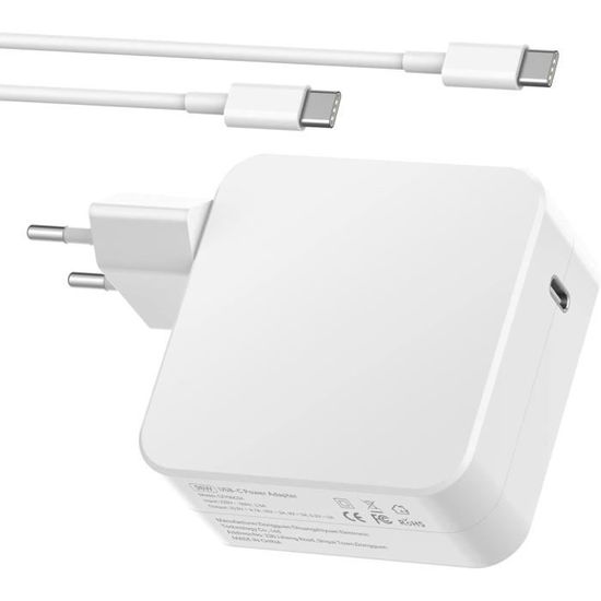 Chargeur 100 W Compatible Avec Mac Book Air 13/15 Pouces, Pro 14/13/12 Pouces 2022-2018, Ipad Pro, Compatible Avec Lenovo, Hp,[P15] - Informatique
