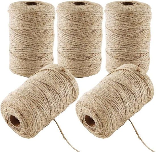 Corde De Jute Naturelle 600 M – 1 Mm, Robuste & Biodégradable Pour Jardin, Décoration & Emballage