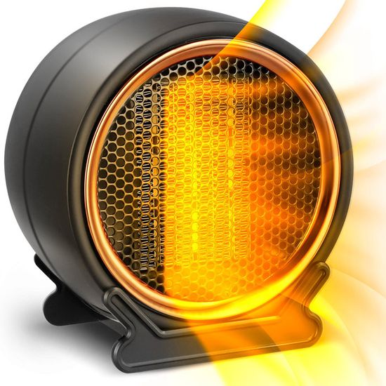 Radiateur Soufflant Céramique 1200W - Blanc - Chauffage Rapide, Silencieux, Sécurité Surchauffe
