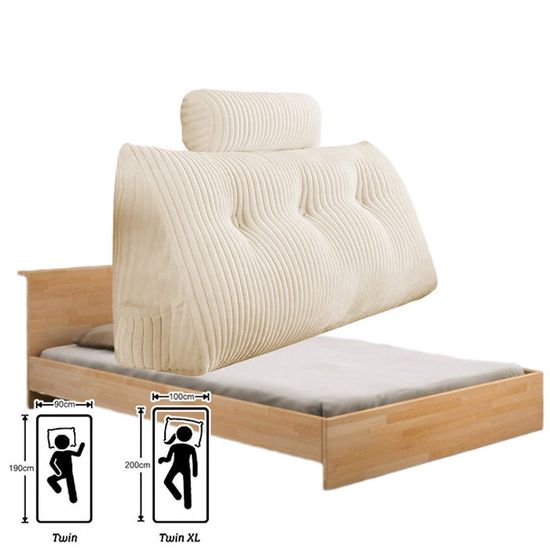 Coussin De Lecture Pour Lit Et Canapé - Support Lombaire Et Cervical Réglable - 60x55x26cm - Multiple Couleurs