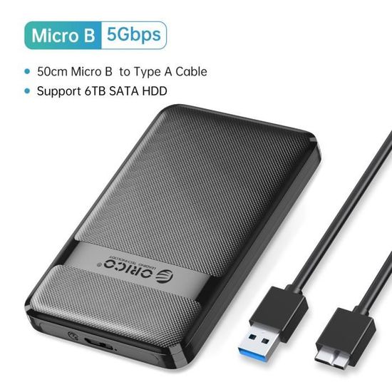 ORICO MicroB USB3.0 2.5 Stockage Externe Boîtier de DISQUE DUR