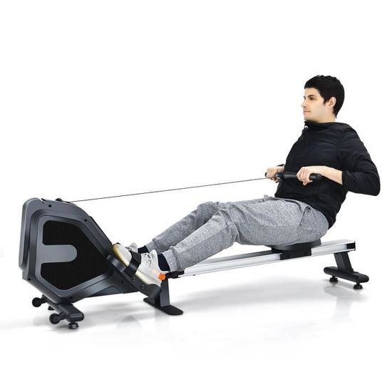 GYMAX Vélo D’Appartement Pliable, Avec 8 Niveaux De Résistance