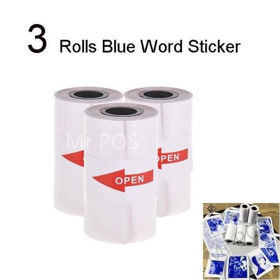 Papier Thermique Autocollant PeriPage A6 - Sans BPA 57x30 Mm Rouleau 4,5m