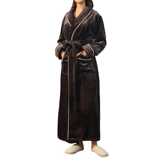Peignoir de Bain pour Femme et Homme,2XL,Peignoir en Flanelle,Peignoir