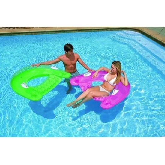 Fauteuil de piscine semi-immergé INTEX - Pour Enfant - Largeur 1.52m - Transparent