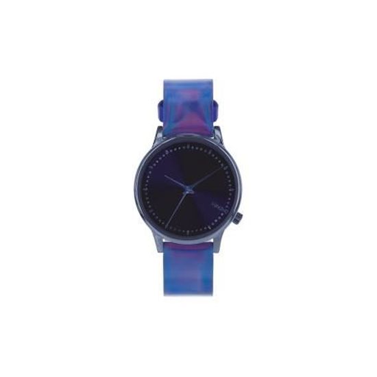Montre Murale Lowell Métallisée Bleu Cobalt - Diamètre 25 Cm - État Neuf