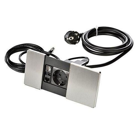 Legrand MERTEN MEG2500-0403 PRISE DE COURANT AVEC FICHE DE PROTECTION Protection Tactile Bornes Enfichables Systeme M Meg2500 0403 74623955 Cache Prise