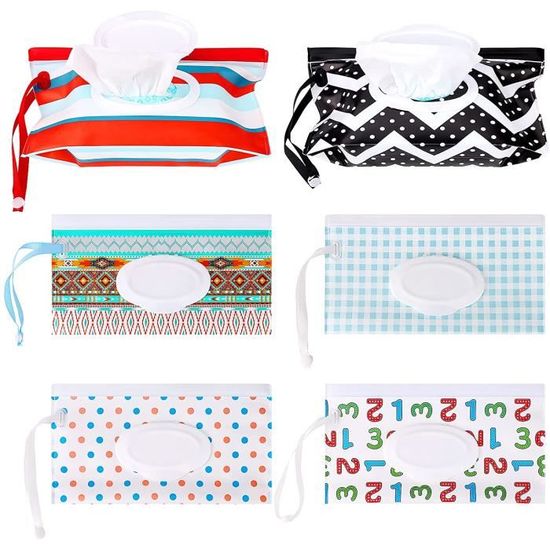 2 Boîtes à Lingettes Bébé LQIOACU - Portable, Étanches Et Mignonnes