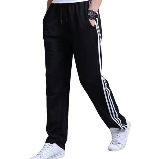 Pantalon De Jogging Ample Homme Taille Élastique Cordon - Coupe Large Coton Confort Poches Profondes