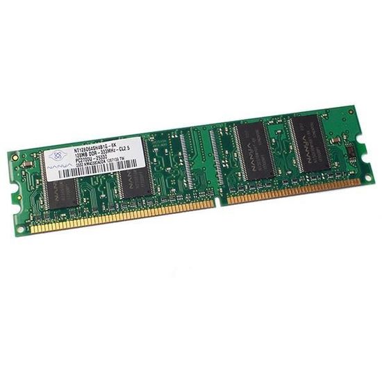 Module Mémoire RAM DDR1 256 Mo PC2700U 333 MHz - Marque Nanya (NT256D64S88C0G-6K) - Pour Vieux PC Ou Serveur