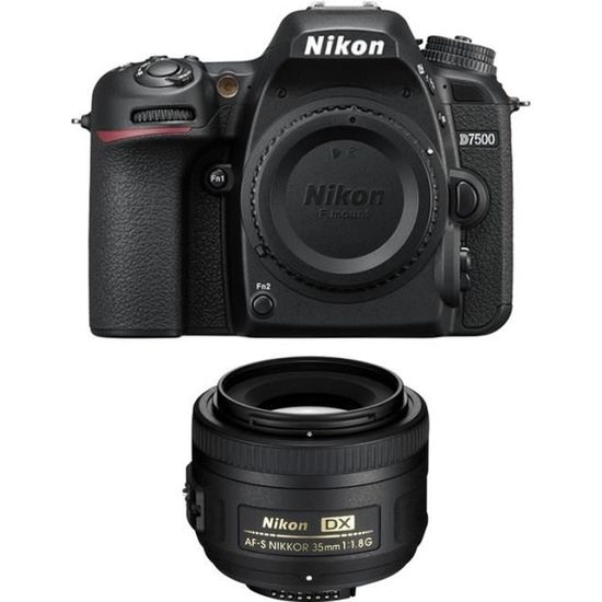 Appareil photo numérique NIKON D7500 - Capteur DX 20,9 MP - Vidéo 4K - AF 51 points - Garanti 3 ans
