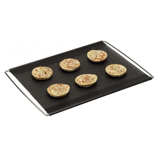 Lot De 2 Plaques à Pizza En Acier Carbone Perforées - 28 Cm, Revêtement Antiadhésif - Pour Four Et Four Grille-pain